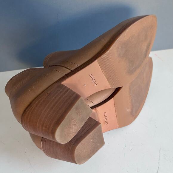 Nisolo boot size 8 Mia Everyday Ankle Bootie Almond minimalist sustainable - Picture 6 of 12